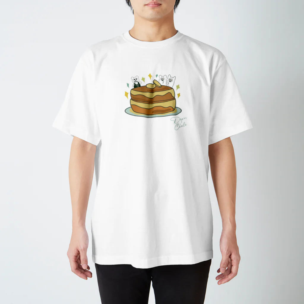 たつ🍤🍩のでっぷとちーる　パンケーキTシャツ スタンダードTシャツ