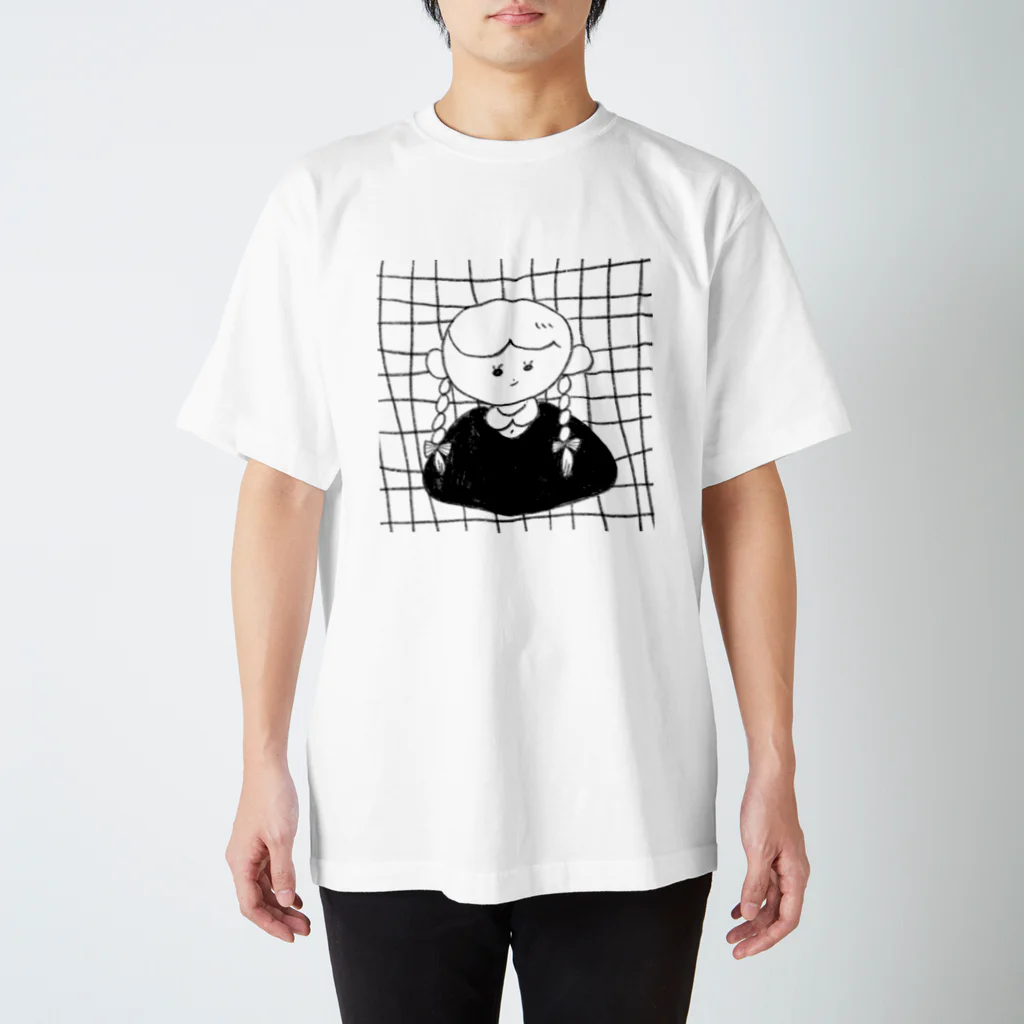 ななやまのチェックと女の子 Regular Fit T-Shirt