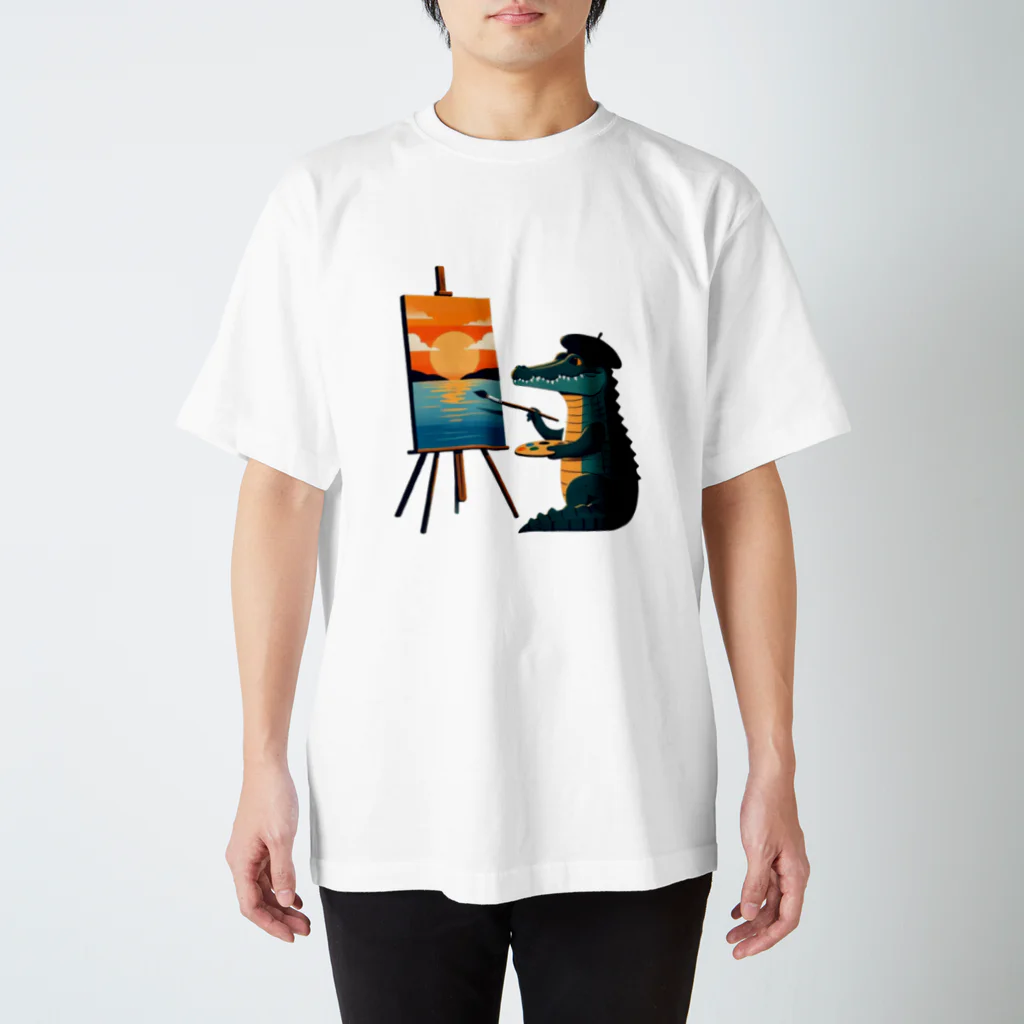 waniwanipanikuのワニ画家、ワニわん誕生 スタンダードTシャツ