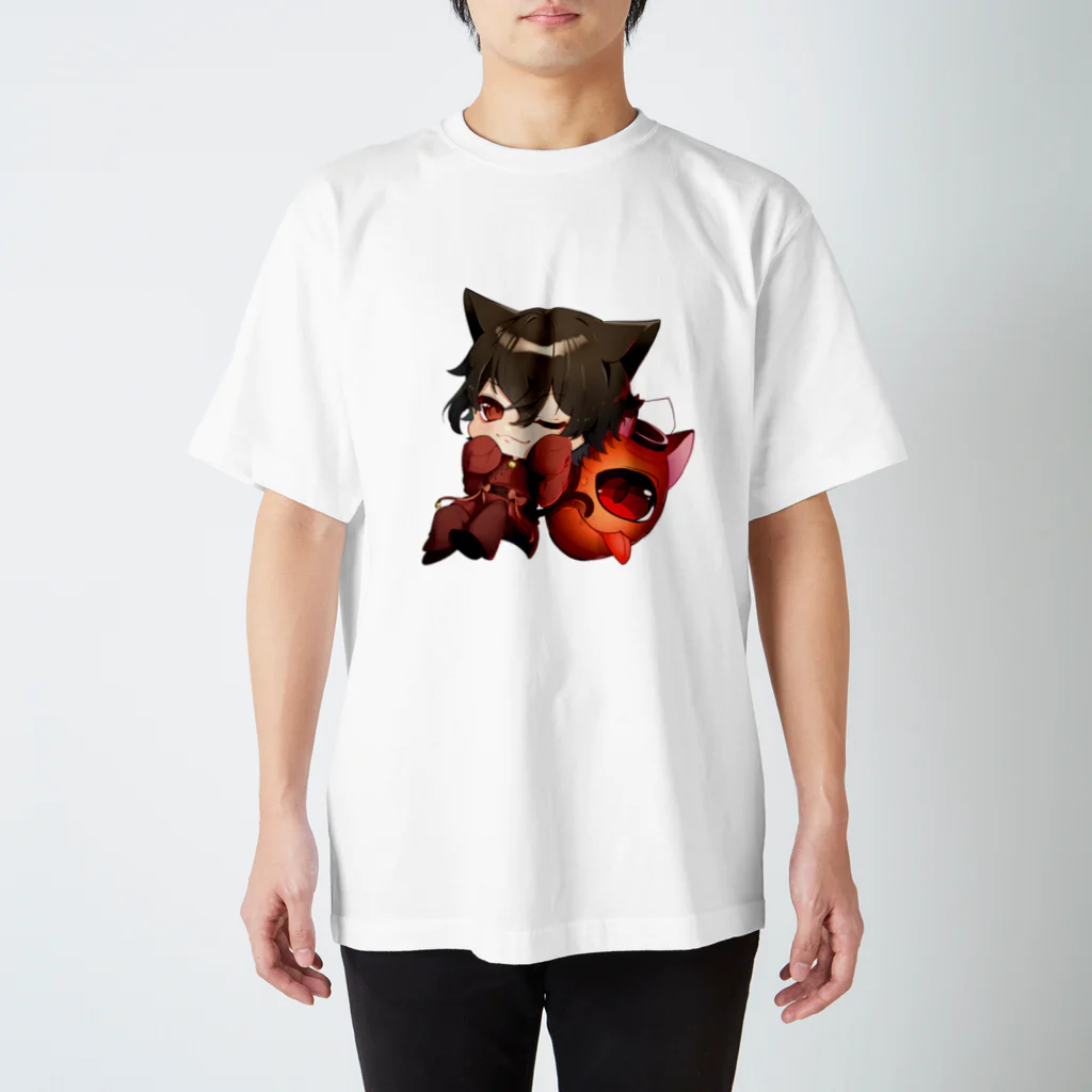 Nekomata_no_Badoのちびバドくん Regular Fit T-Shirt