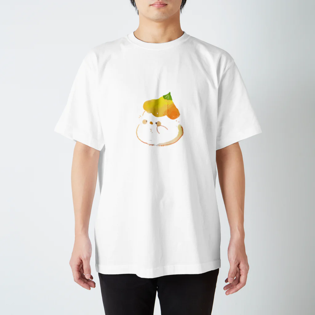 ほくほくろのお花の帽子を被ったことりさん Regular Fit T-Shirt