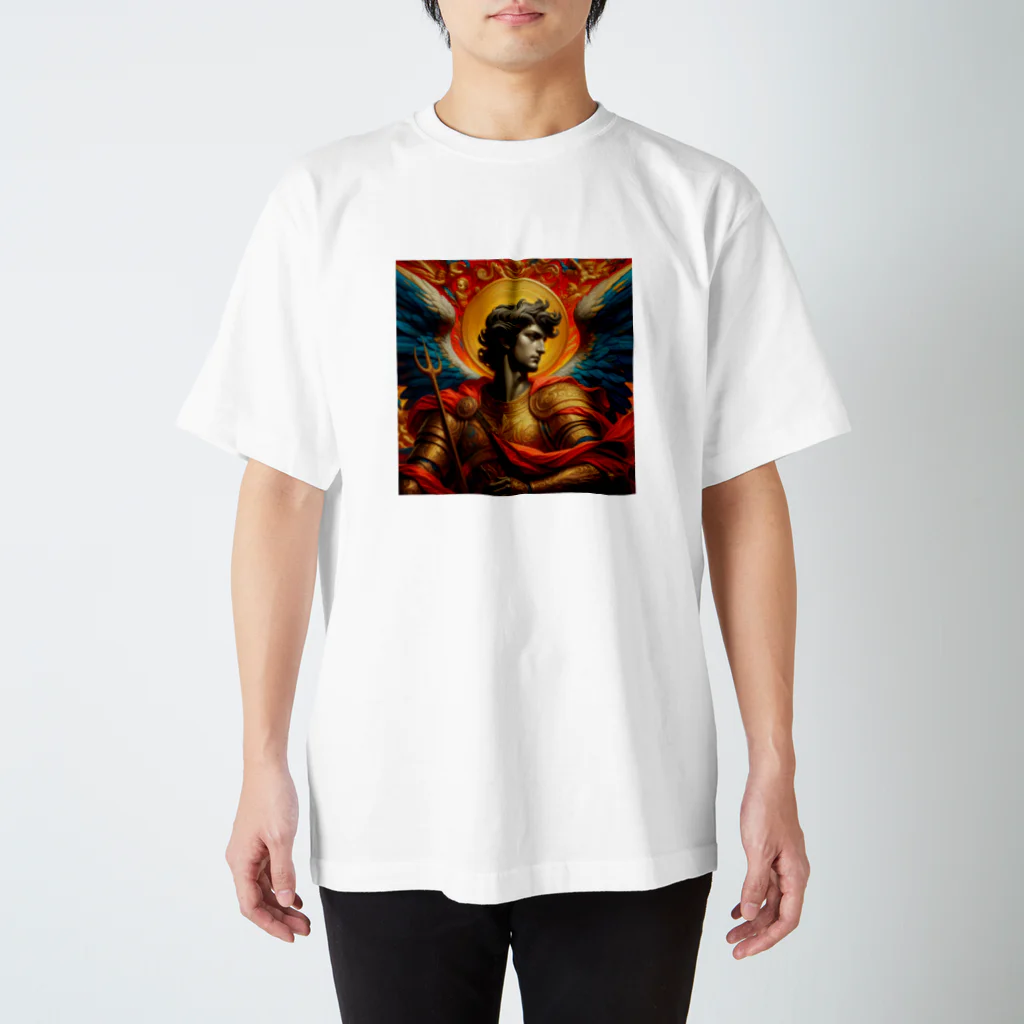 BabylonChannel 🎨 ✝️ ❤️‍🔥の大天使　ミカエル　ルネサンス Regular Fit T-Shirt