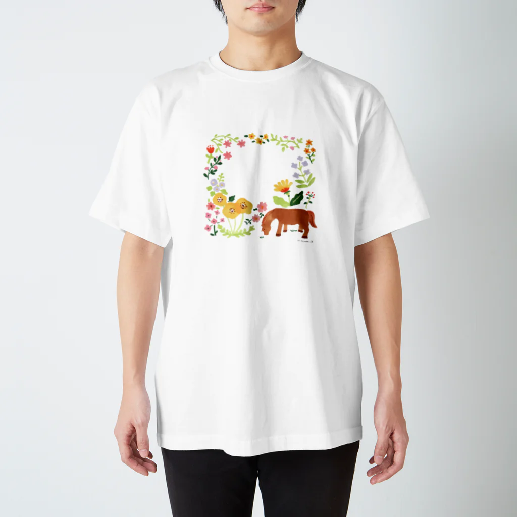 よしもとななのうまとお花 スタンダードTシャツ