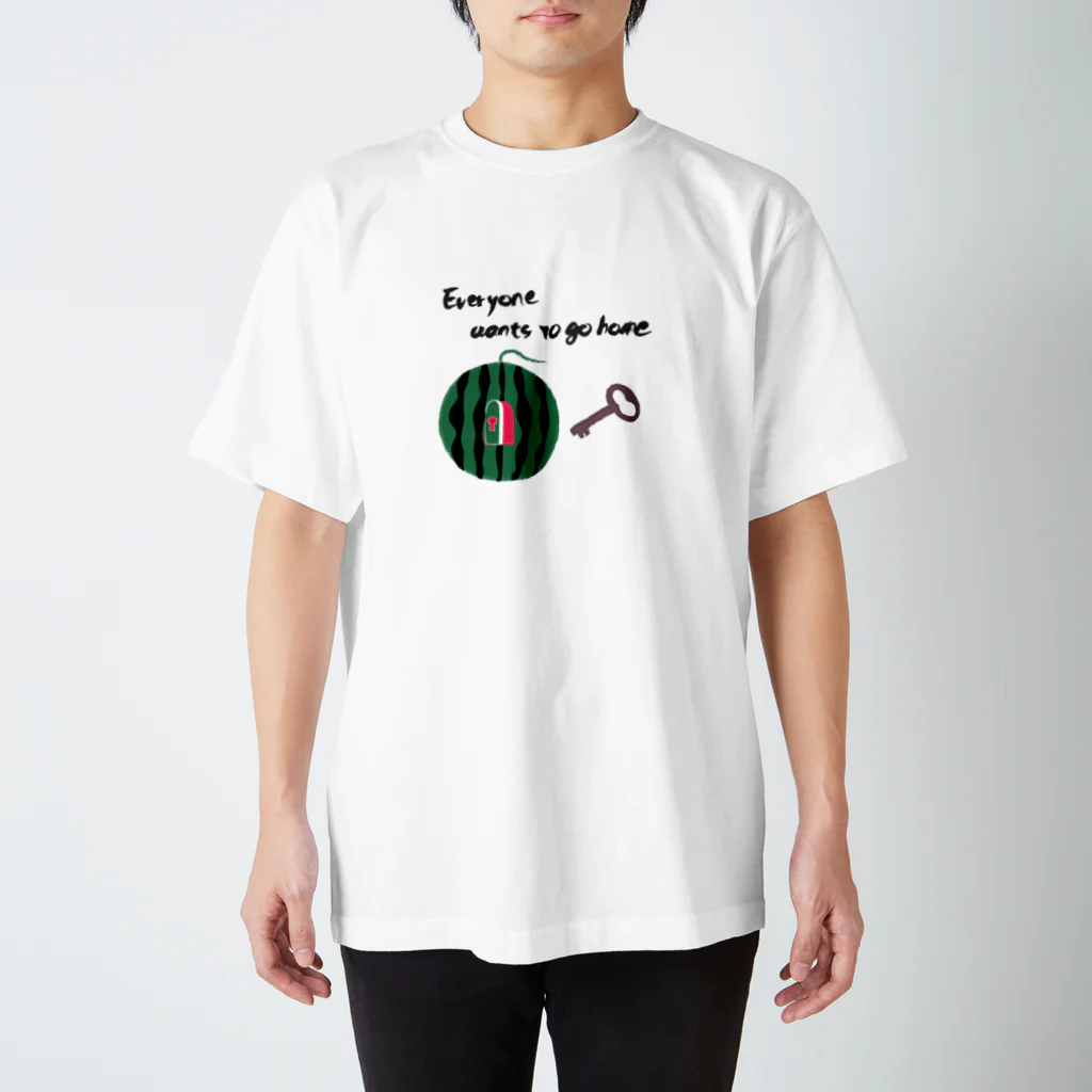 monokurockのスイカ everyone wants to go home スタンダード Regular Fit T-Shirt