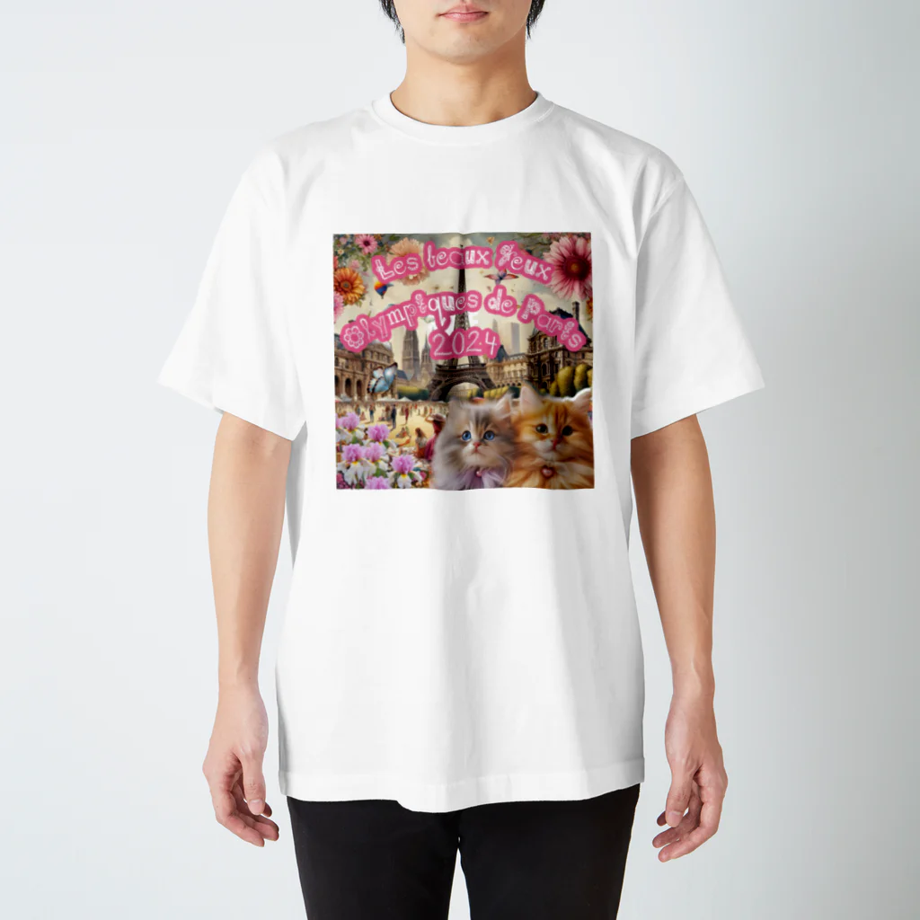 Mioluckypinkyのパリ　オリンピック　パラリンピック　2024 Regular Fit T-Shirt
