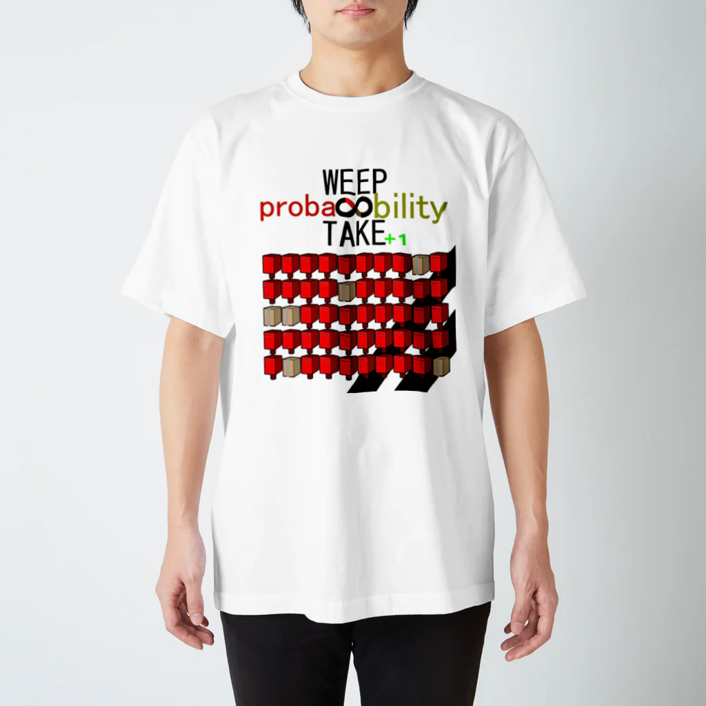 HADAKAGEKKO(WEEP＆TAKE)のWEEP＆TAKE probability Regular Fit T-Shirt