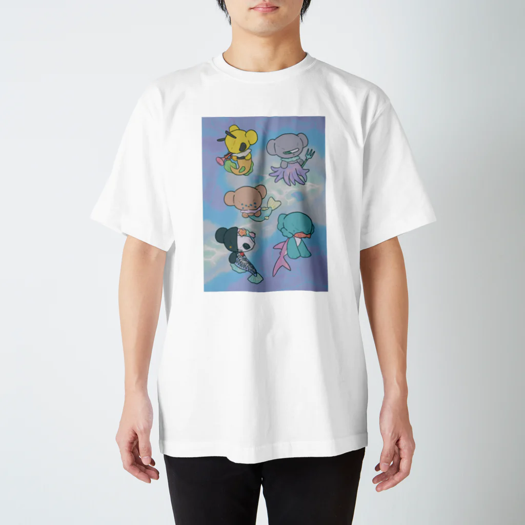 こっちみんなむしの海の多眼ちゃんたち スタンダードTシャツ