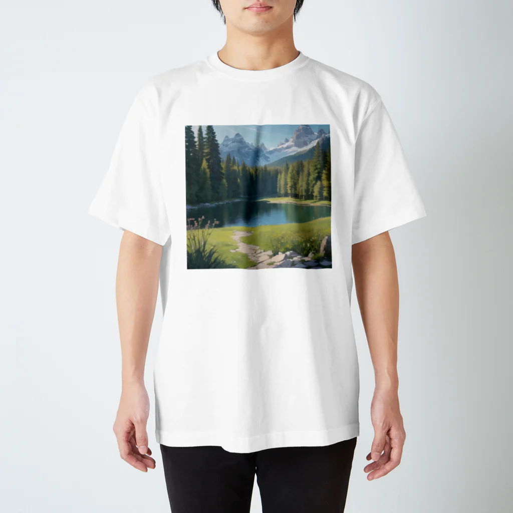 風香る日向の森と湖と山２ スタンダードTシャツ