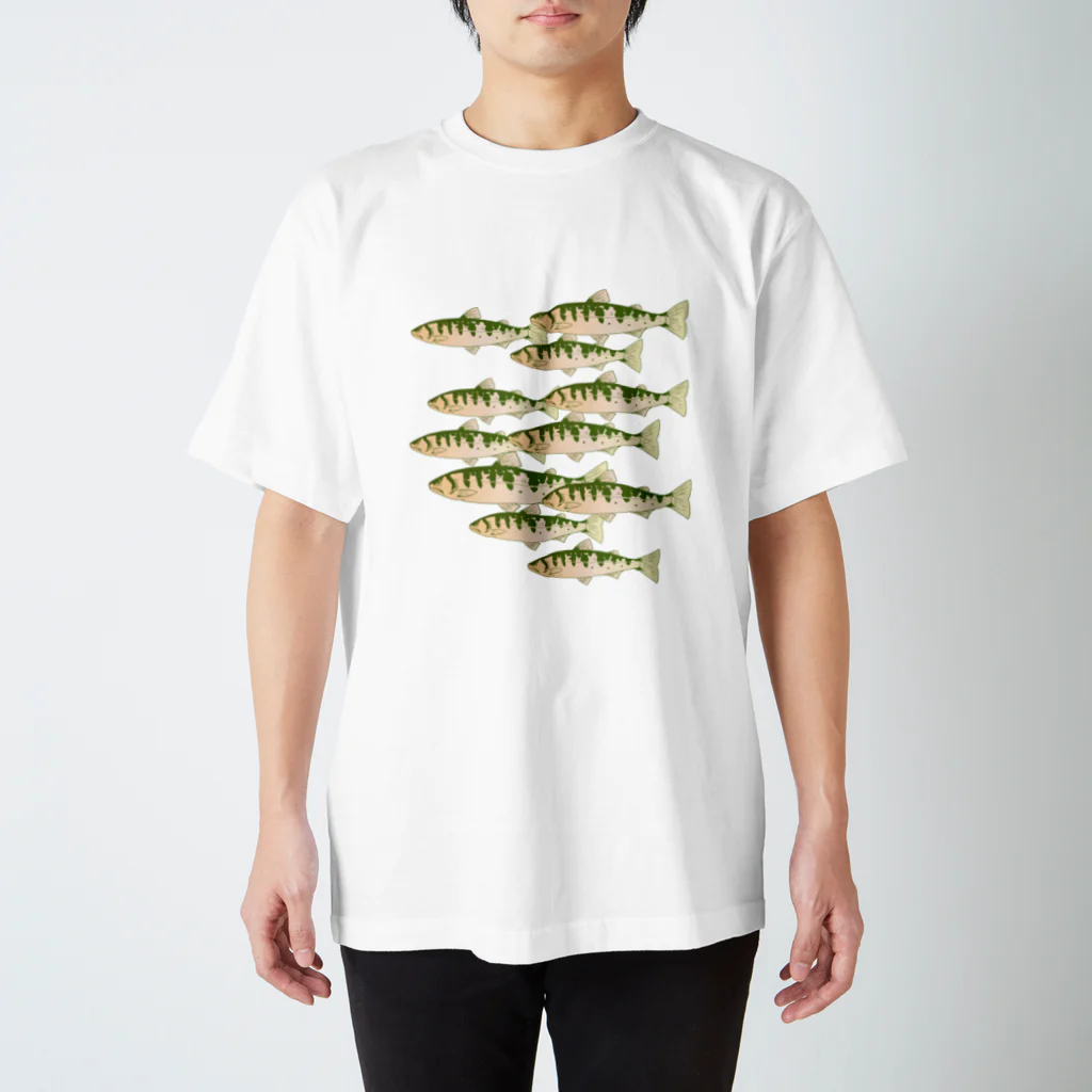 chicodeza by suzuriのヤマメの魚群 Regular Fit T-Shirt