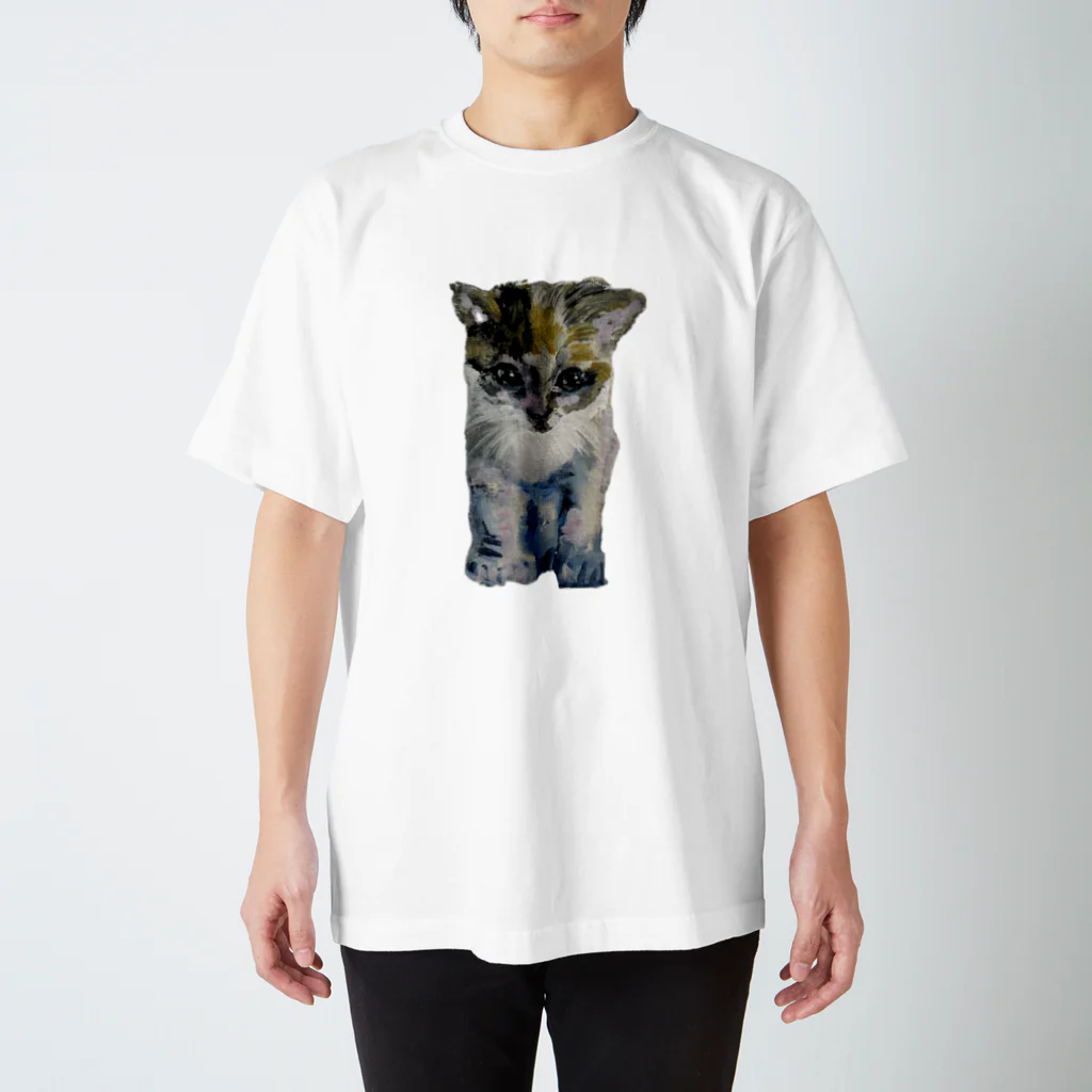 青い猫の真白 Regular Fit T-Shirt