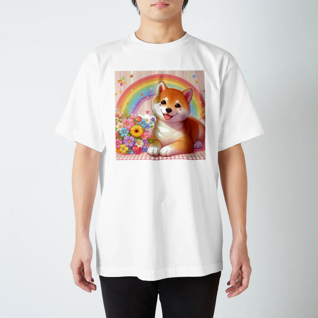 癒しのショップの夢の中の柴犬 スタンダードTシャツ