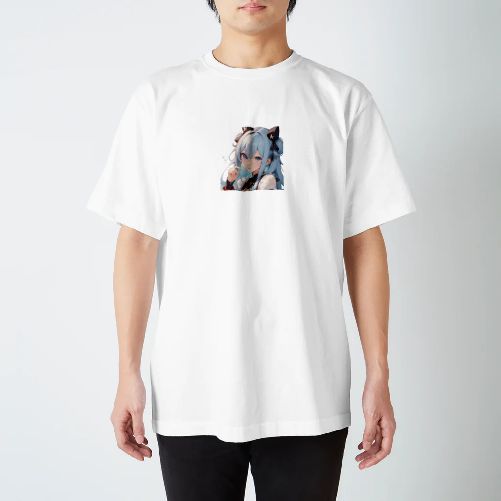 hazukimikanのあおにゃん Regular Fit T-Shirt