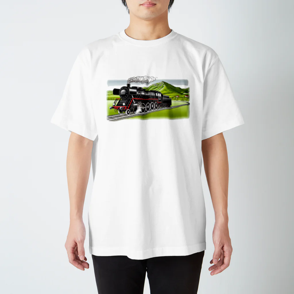 鉄道サークルNGO　レールの響きオリジナルズのSL峠鉄道 スタンダードTシャツ