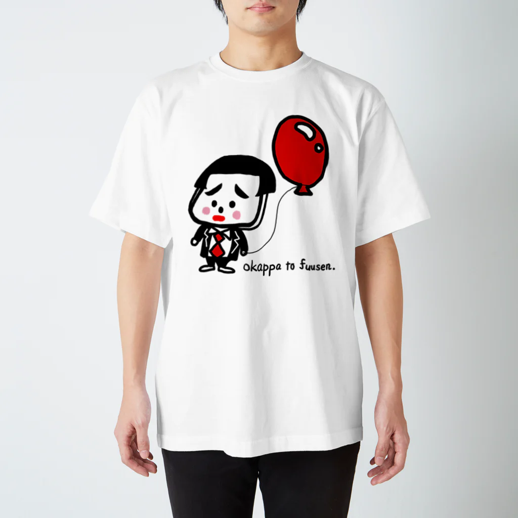 LUCKYMANのオカッパトフウセン。 スタンダードTシャツ