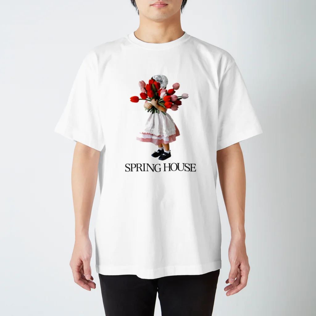 SPRING HOUSEのブーケと女の子 スタンダードTシャツ