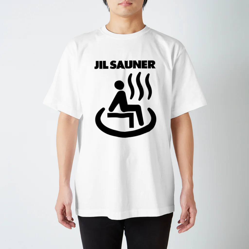 FUNNY JOKESのJIL SAUNER-ジルサウナー-サウナピクトグラム BIGロゴ Regular Fit T-Shirt