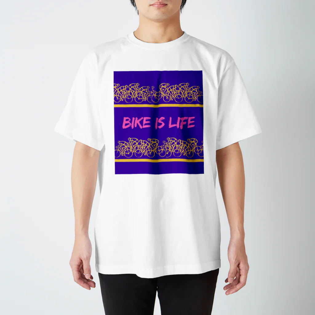 ヒビコレジテンシャのBIKE IS LIFE 集団自転車 Regular Fit T-Shirt