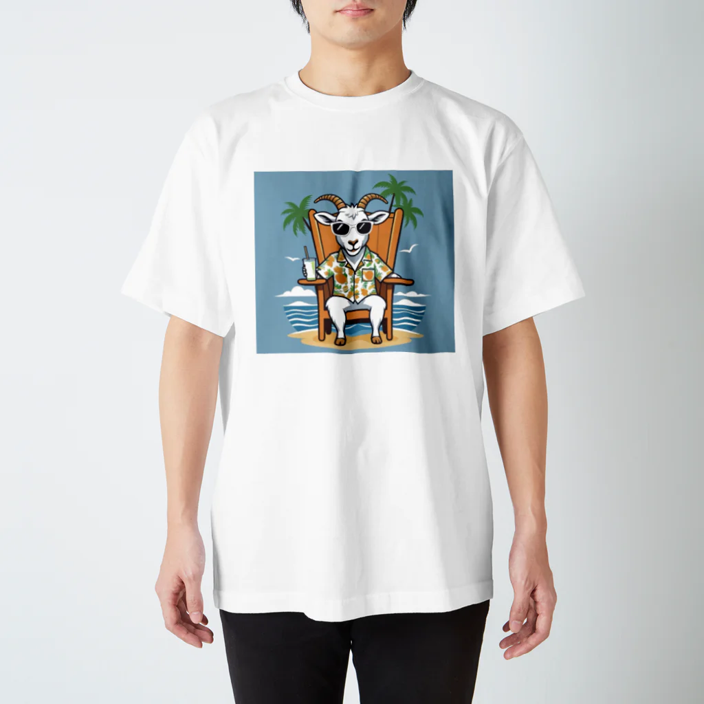 GOATショップの夏ヤギさん スタンダードTシャツ