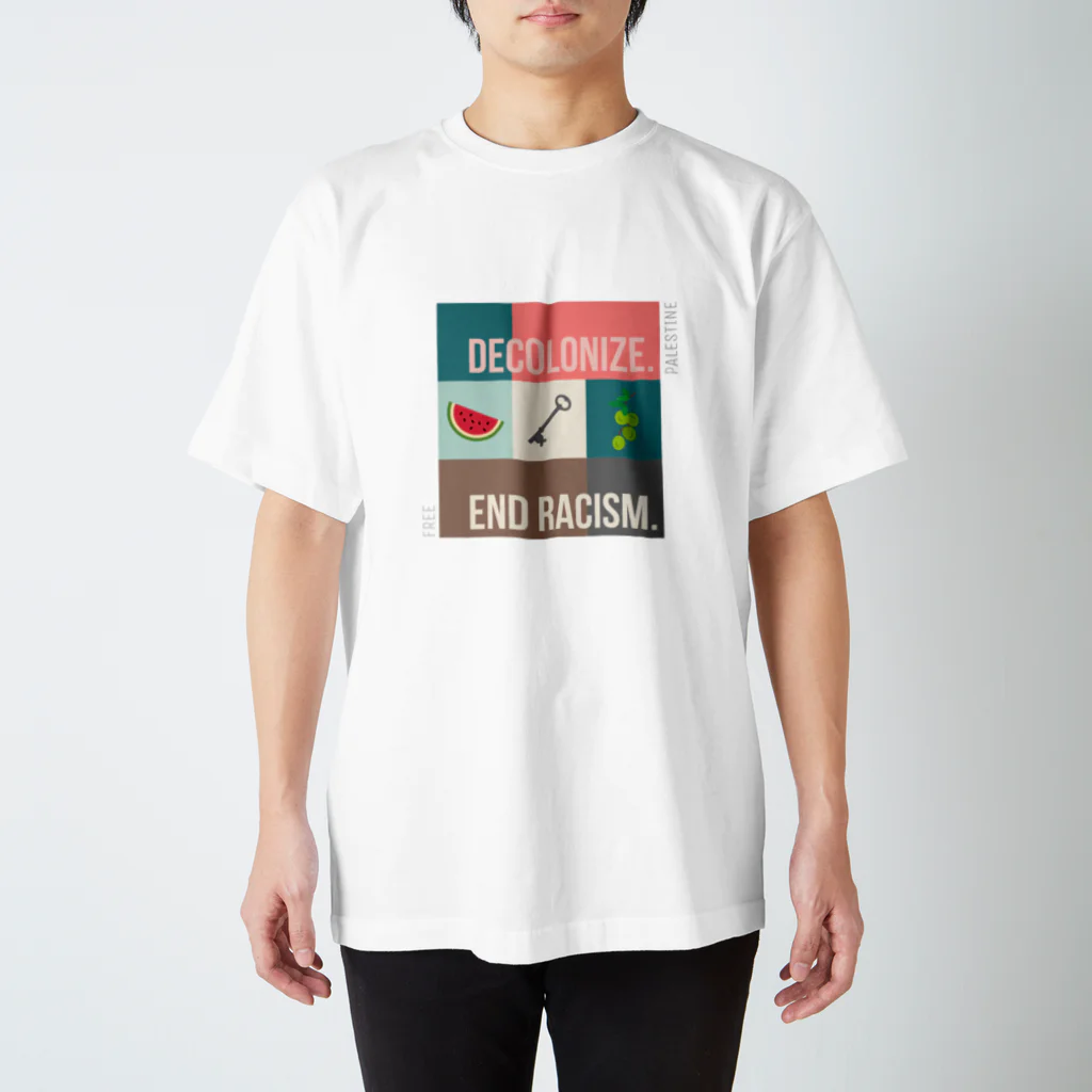 mgmのDecolonize. End Racism.（植民地主義と人種差別を終わらせよう） スタンダードTシャツ