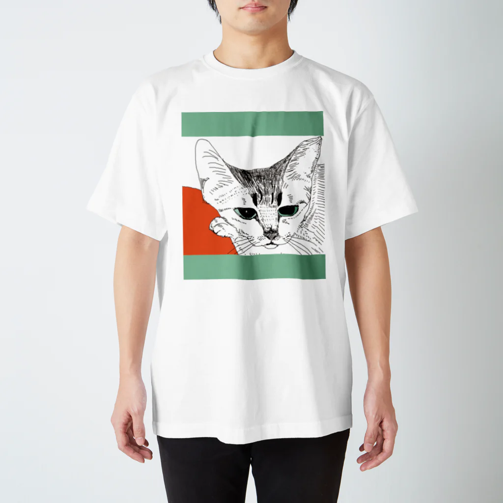 ねうねうにゃんたのねうねう_002（前面） スタンダードTシャツ