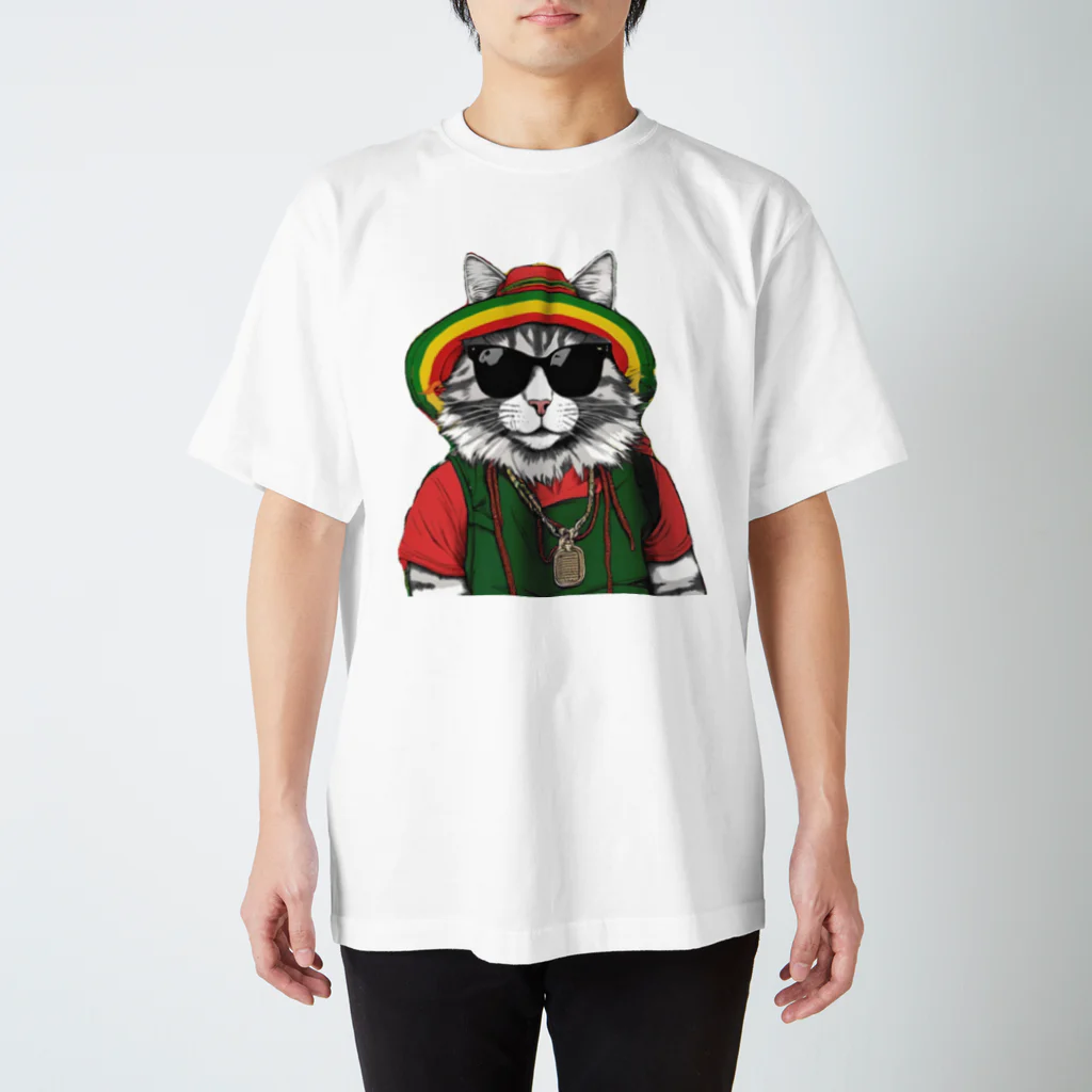 そぼろ堂の【レゲェと猫】 Regular Fit T-Shirt