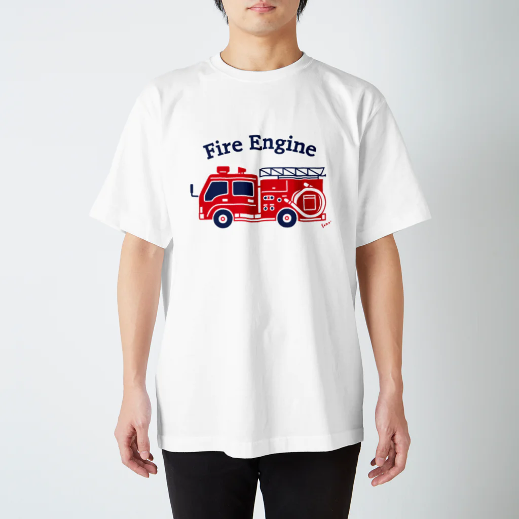 さはらそのこ｜イラストレーターの消防車　Fire Engine Regular Fit T-Shirt