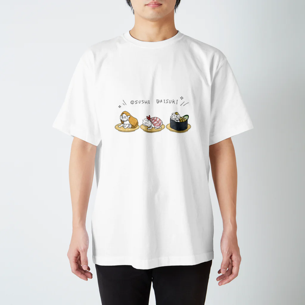 ひなのお寿司大好きっ子(いなり、えび、コーン) Regular Fit T-Shirt