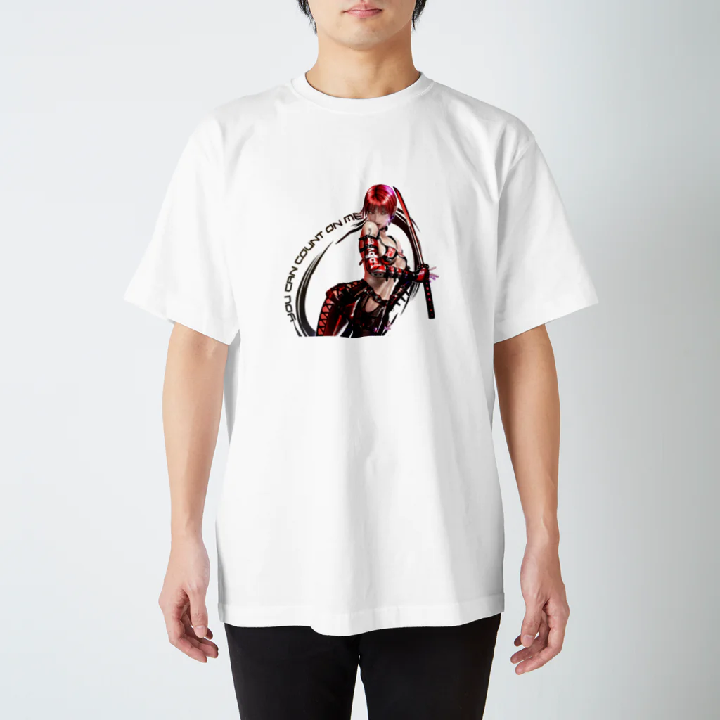 ワンプレイヤーのThe Red Katana Sword 眼鏡オフ スタンダードTシャツ