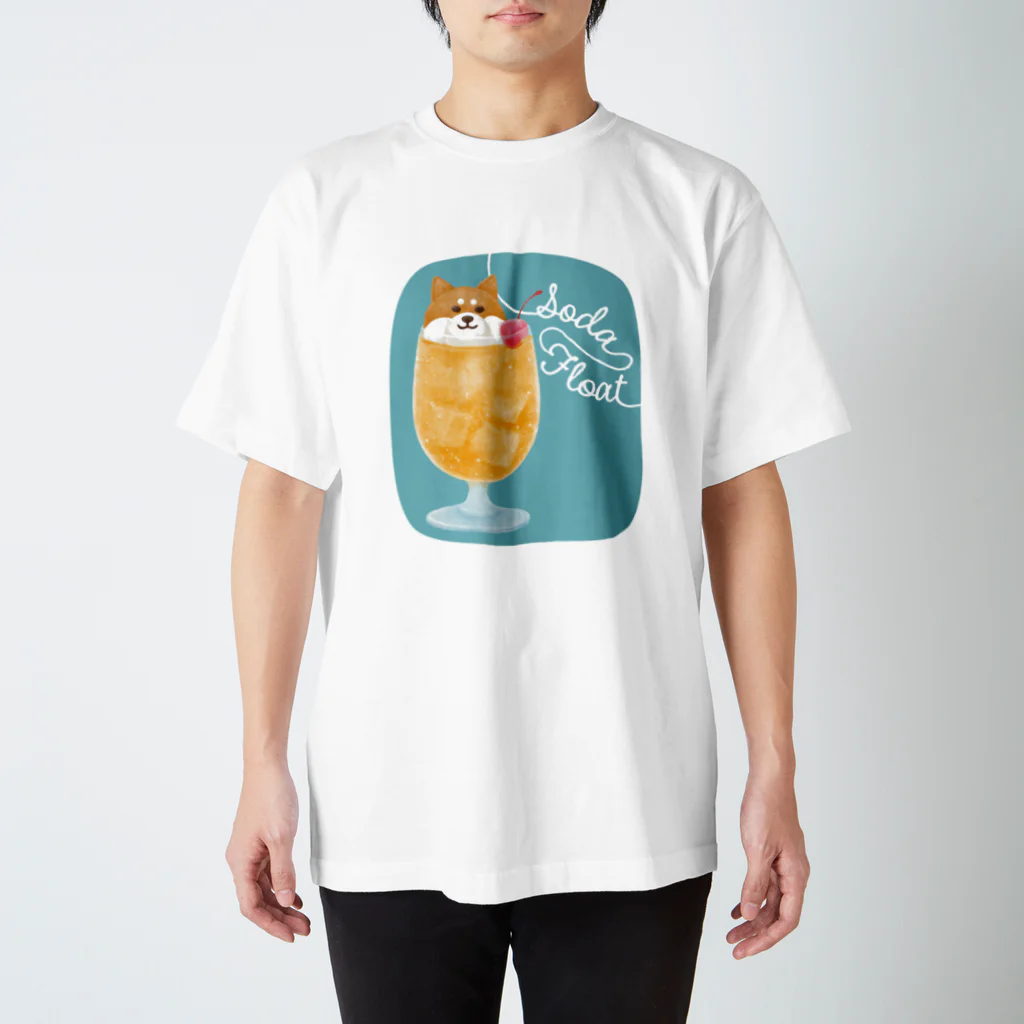 みずきとあずきのSoda Float　柴犬×クリームソーダ Regular Fit T-Shirt