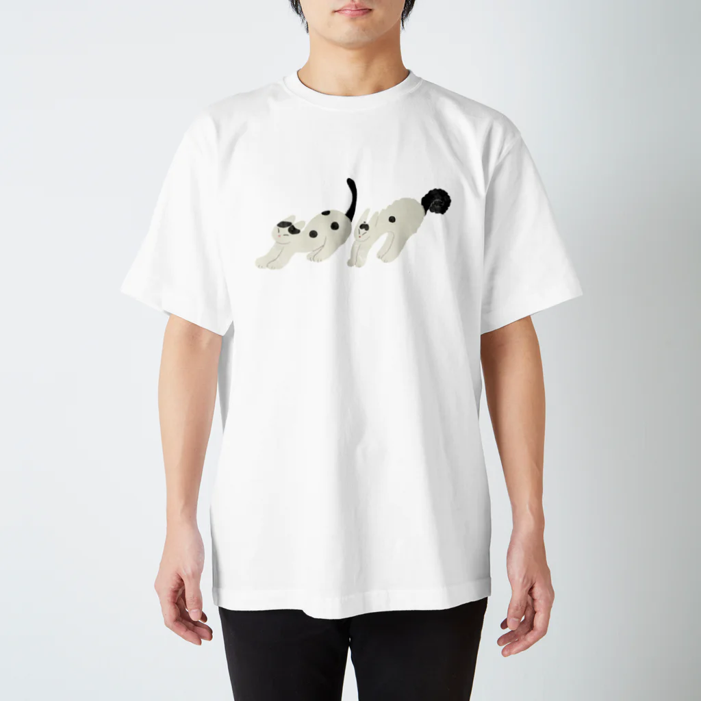 くりむぱんでざいんのお豆きょうだい　つんとてん〈のび〜〉 Regular Fit T-Shirt