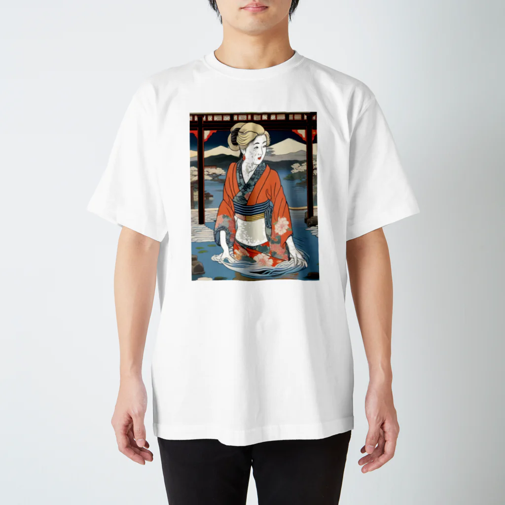 マニアの浮世絵(温泉) Regular Fit T-Shirt