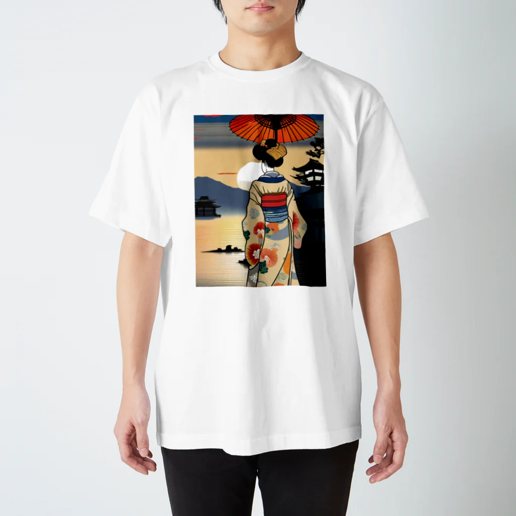 マニアの浮世絵(夕焼け) スタンダードTシャツ