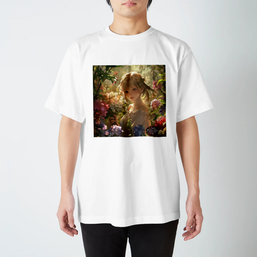 花束娘のFantasy Flower Field - Girl's Smile Regular Fit T-Shirt