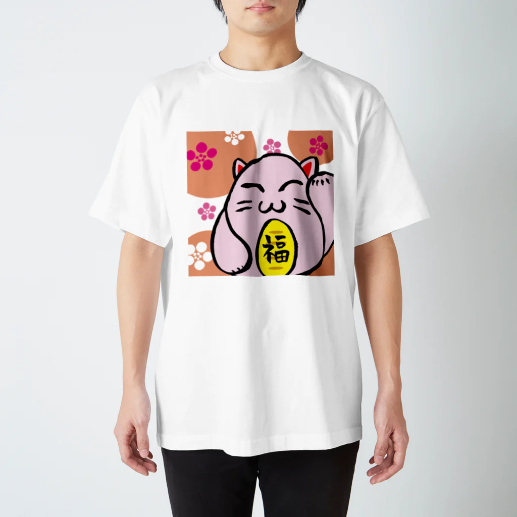 瀬戸の潮風のまねき猫01 スタンダードTシャツ