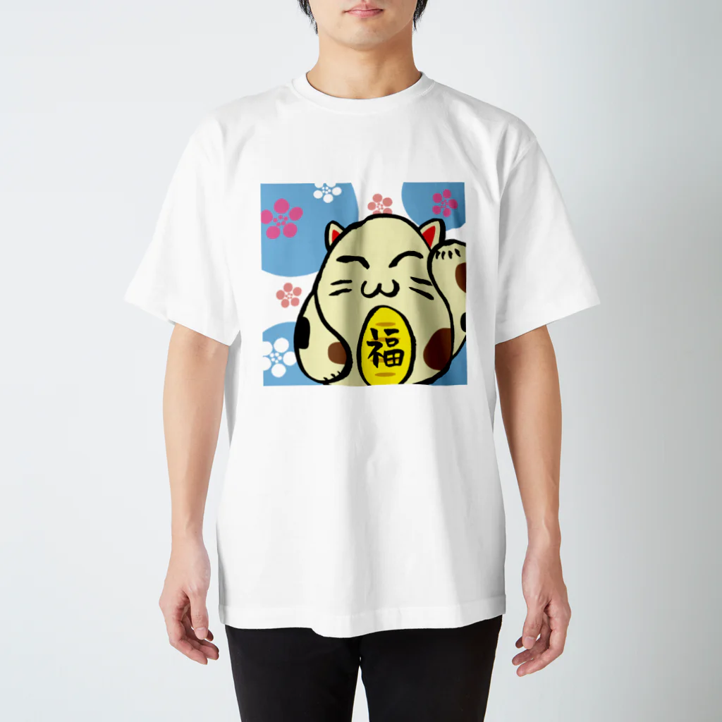 瀬戸の潮風のまねき猫02 スタンダードTシャツ