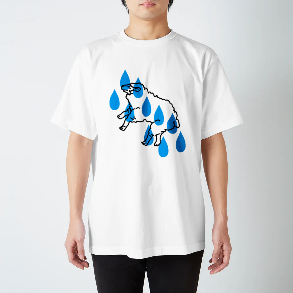 blue donutsの雨時々羊 スタンダードTシャツ