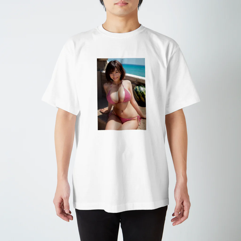 AI美女グラビアアートのAI美女グラビア6 スタンダードTシャツ