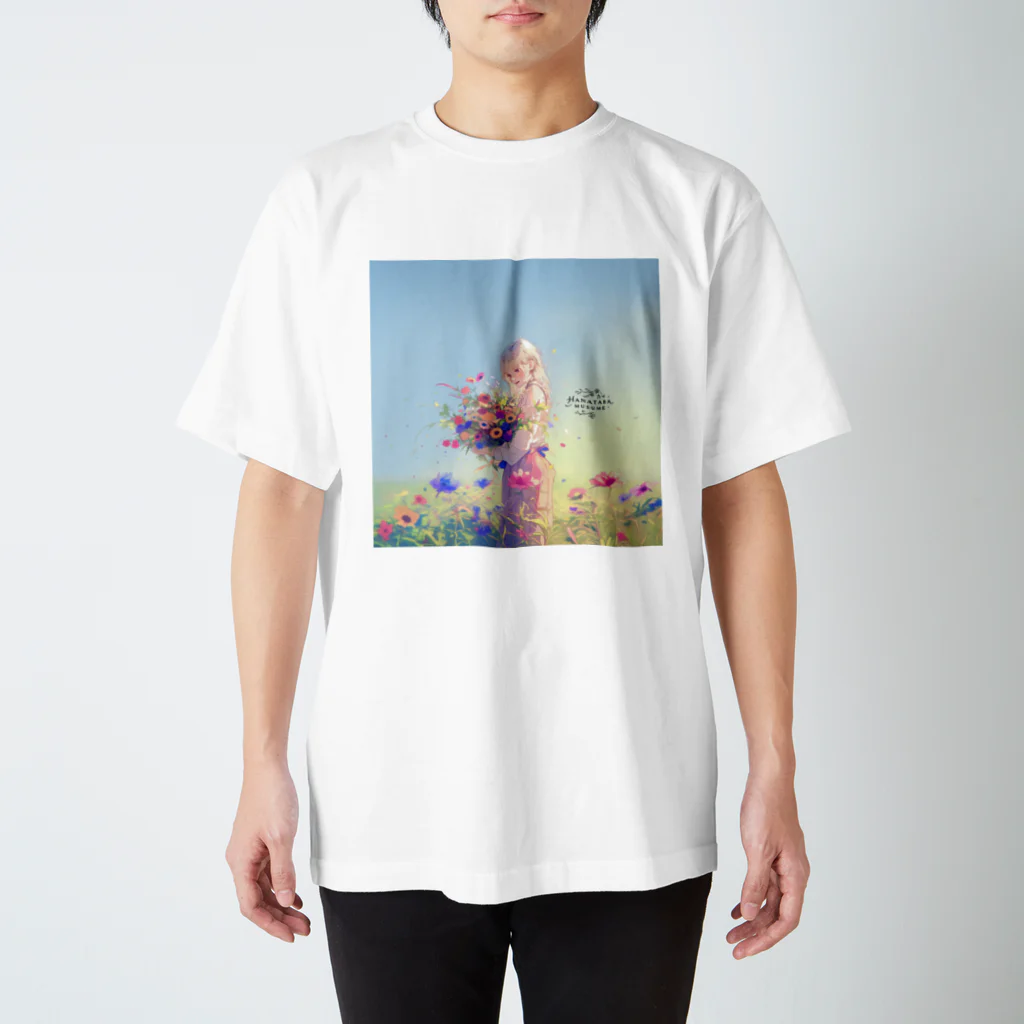 花束娘のMelody of Bouquets and Blue Sky Regular Fit T-Shirt