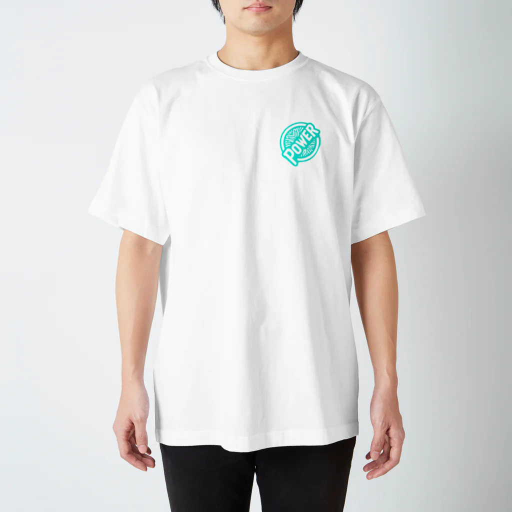 kumainchouのLion power 水色 Regular Fit T-Shirt