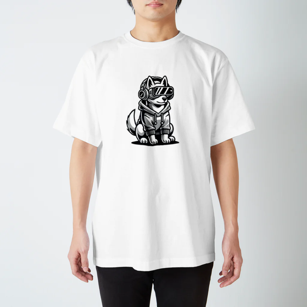 Imacara MusicのVRゴーグル犬 Regular Fit T-Shirt