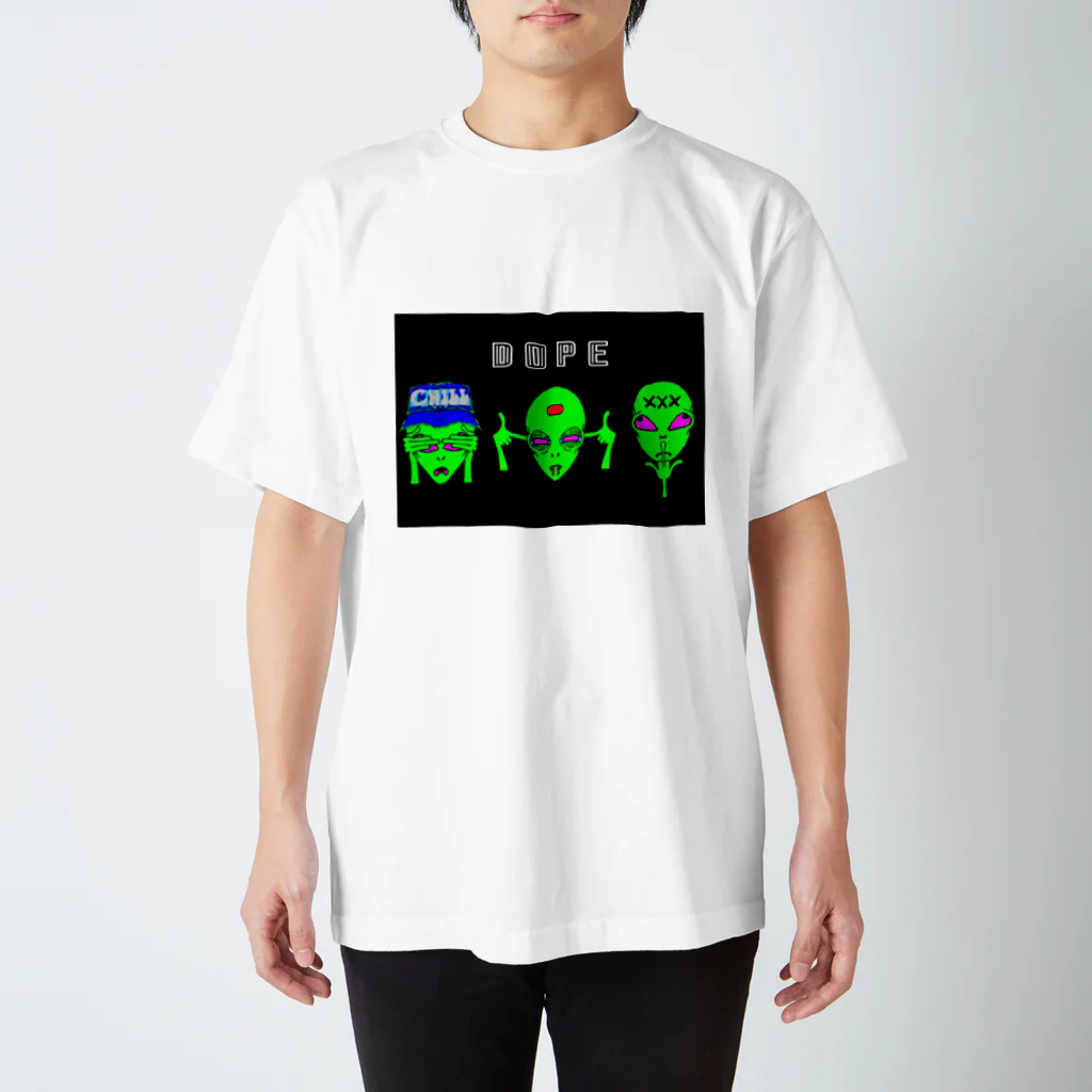 Iii Ponchiの宇宙人くん スタンダードTシャツ