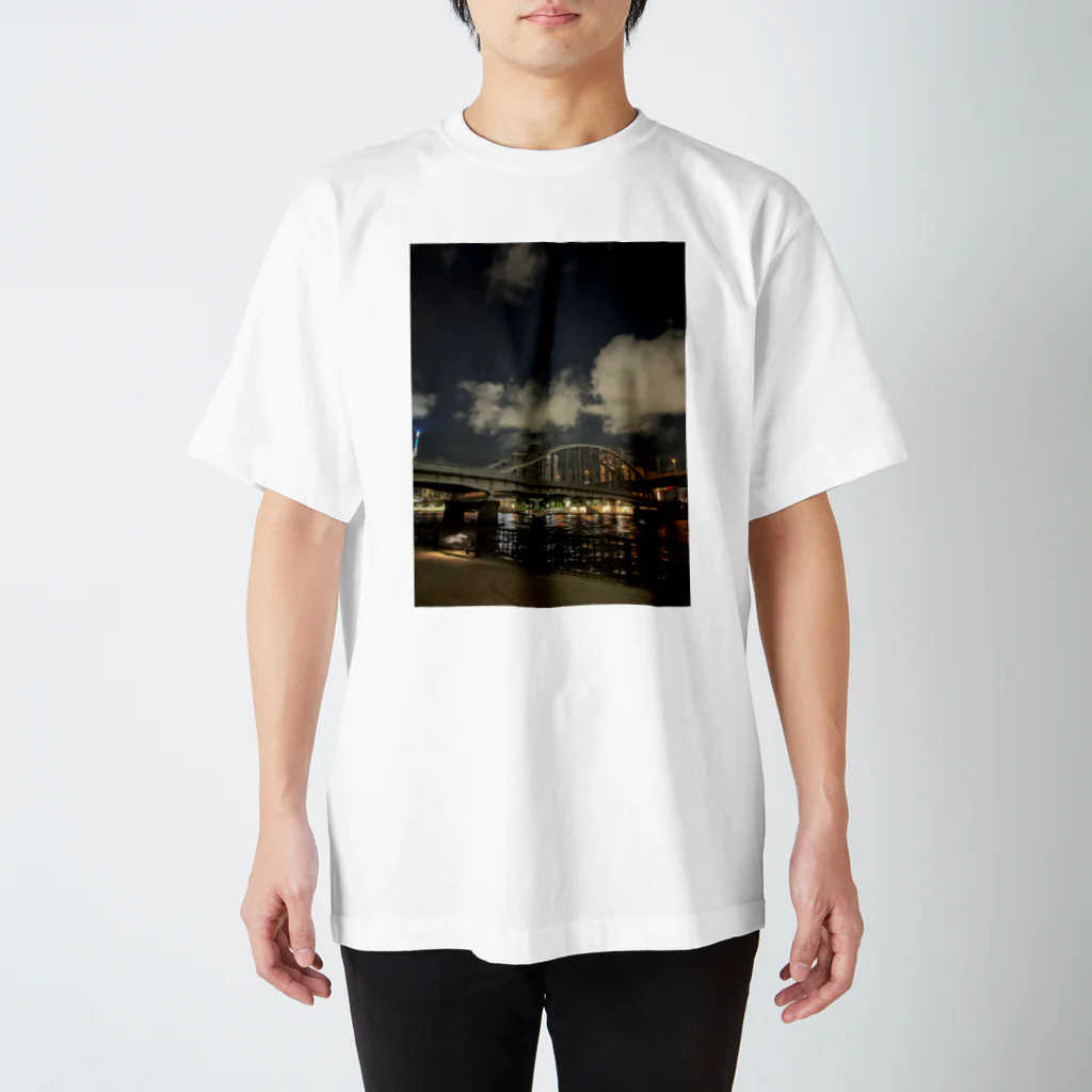 shin5oの【TOKYO】夜の隅田川　Scenery of Japan Regular Fit T-Shirt