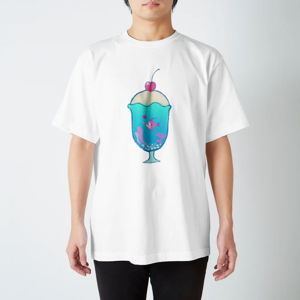 青い風船のアクアリウムクリームソーダ Regular Fit T-Shirt