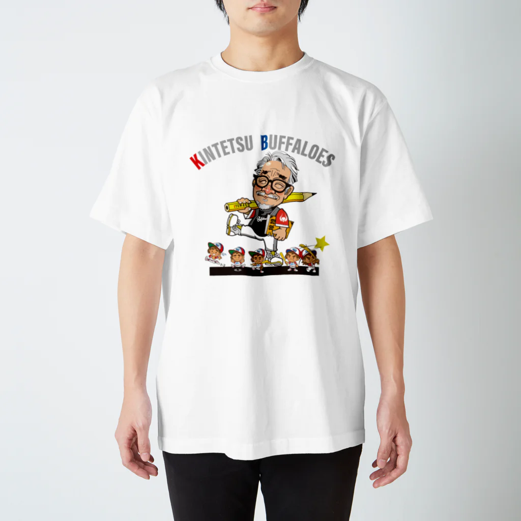 似顔絵 オーダーメイド展開／たんねん工房のよしお似顔絵：バッファ君 Regular Fit T-Shirt