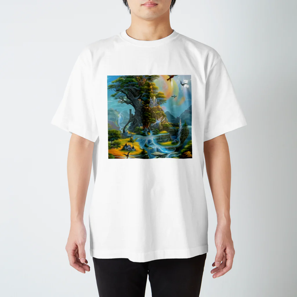 positive_poem05の神秘的な場所で創作活動 Regular Fit T-Shirt