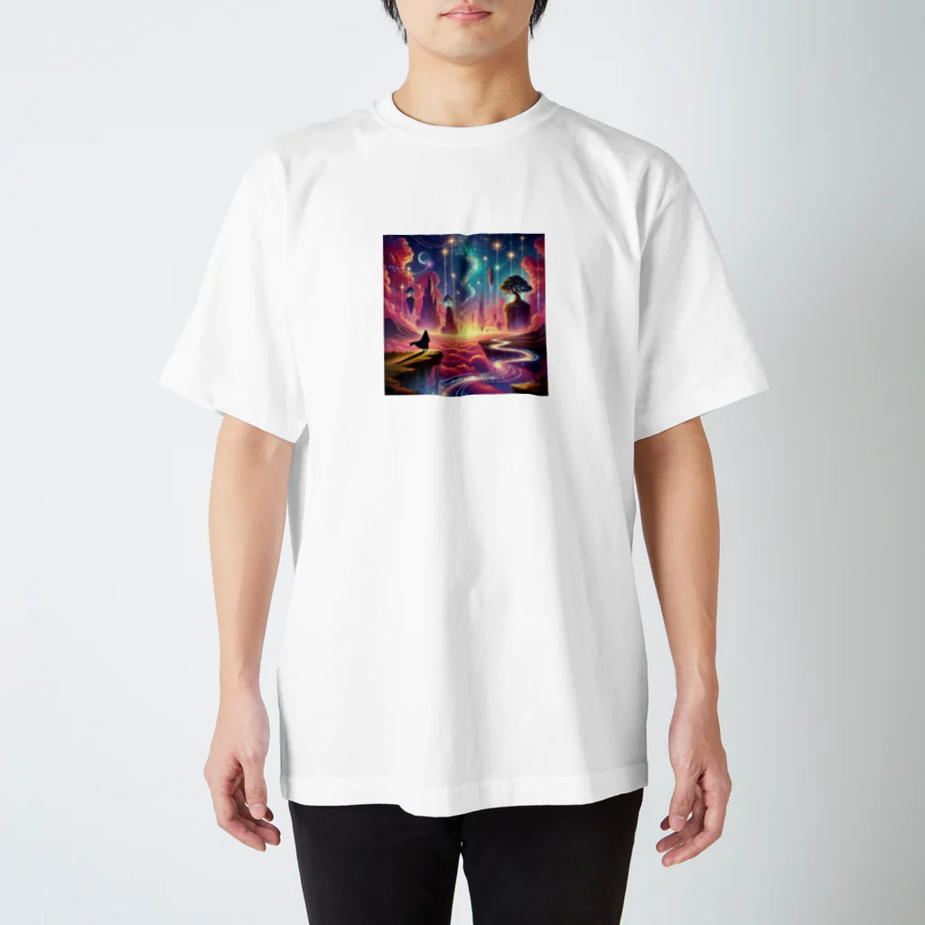 KIglassesのJourney Beyond the Horizon - 無限の旅路 スタンダードTシャツ