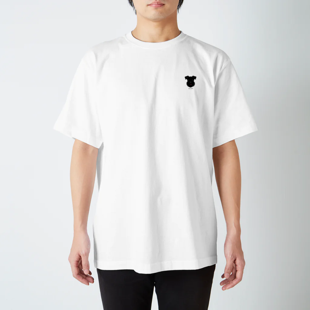 SAJIKAのSAJIKA　ミニチュアシュナウザー　Black2 Regular Fit T-Shirt