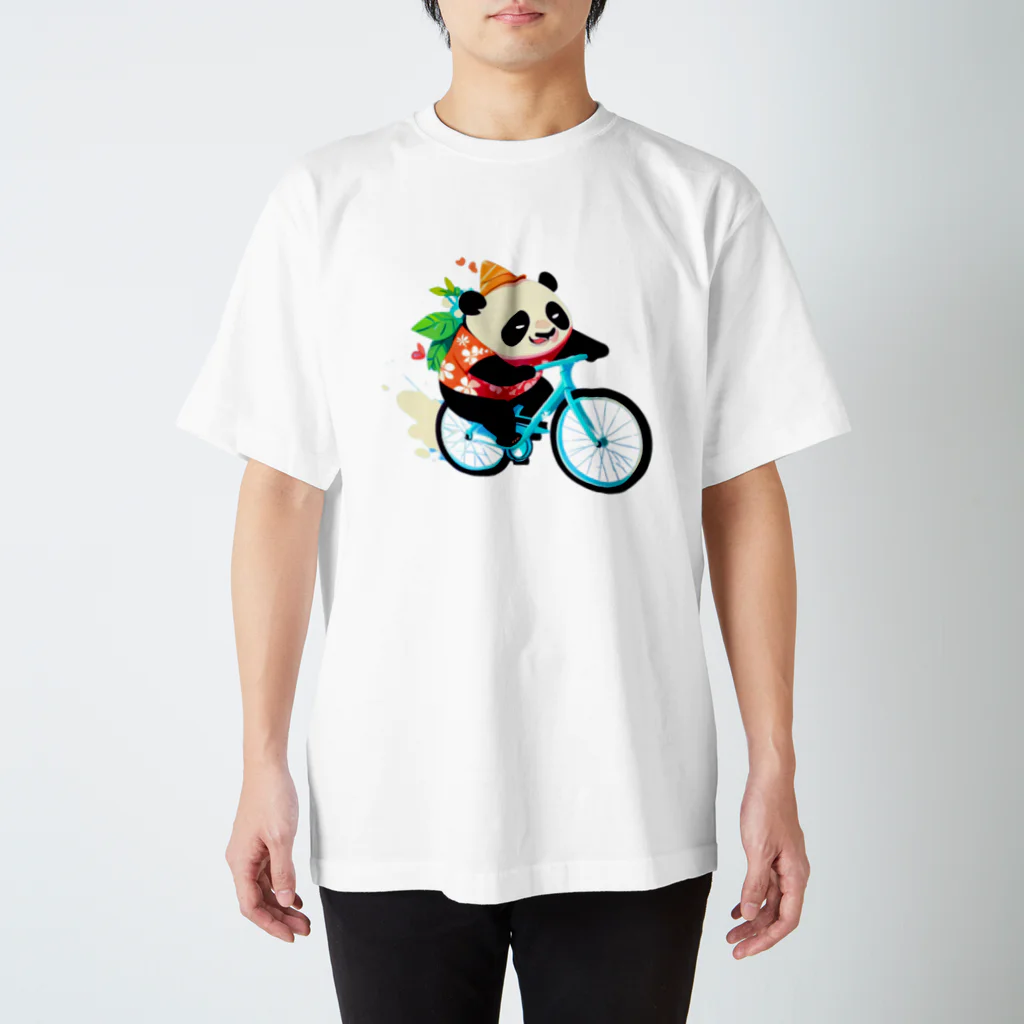 〜たけしゃんのお店〜の自転車アロハパンダ② Regular Fit T-Shirt