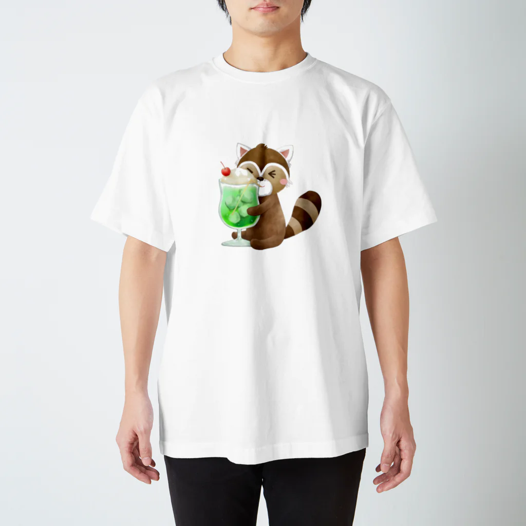 Heatfull_SOYOKAZEのクリームソーダ×レッサーパンダくん スタンダードTシャツ