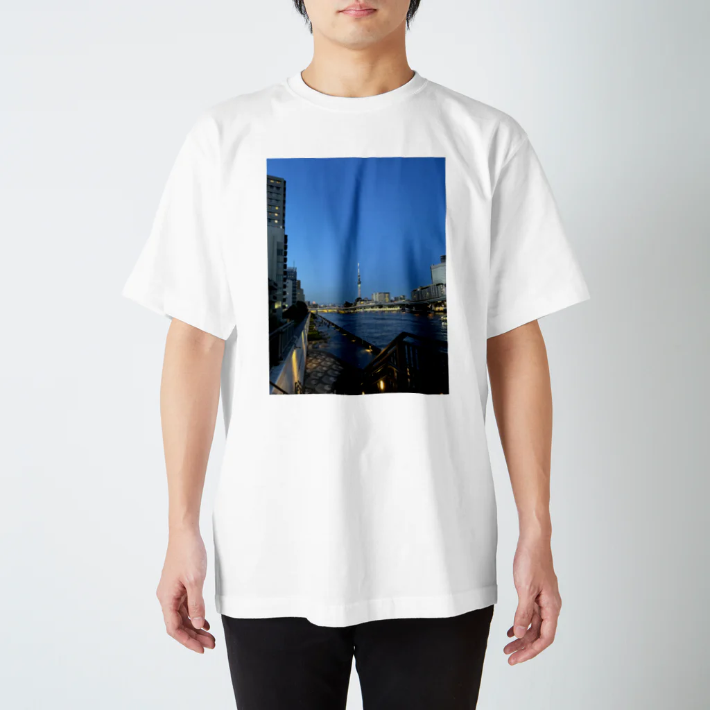 Scenery of Japanの【TOKYO】夜の隅田川　Scenery of Japan スタンダードTシャツ